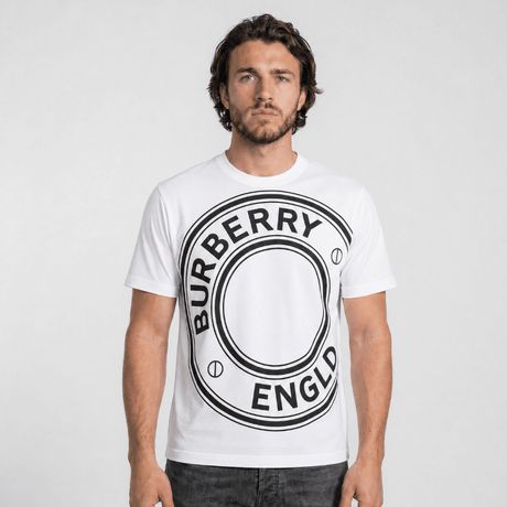 Burberry Graphic Print T-Shirt in White - Boinclo - Outlet Sale Under Retail