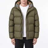 Burberry Halsby Down Puffer Jacket Khaki Green - Boinclo - Outlet Sale Under Retail