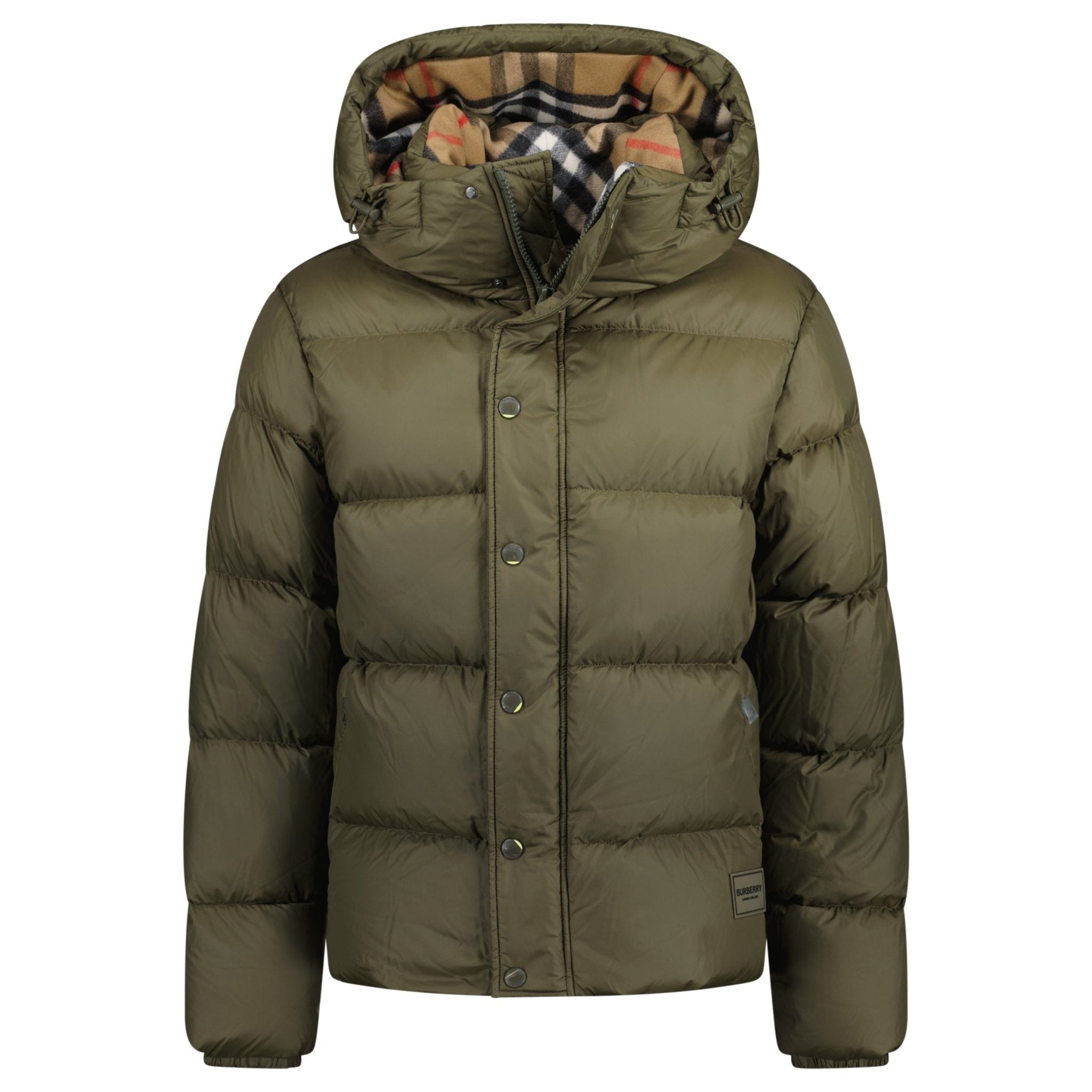 Burberry Halsby Down Puffer Jacket Khaki Green Outlet Sale Always Under Retail Boinclo