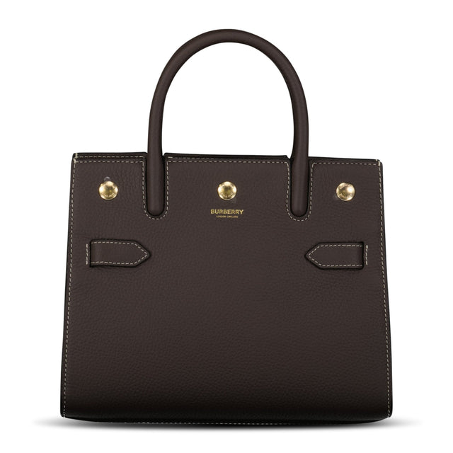 Burberry Handle Tote in Dark Clay Brown - Boinclo - Outlet Sale Under Retail