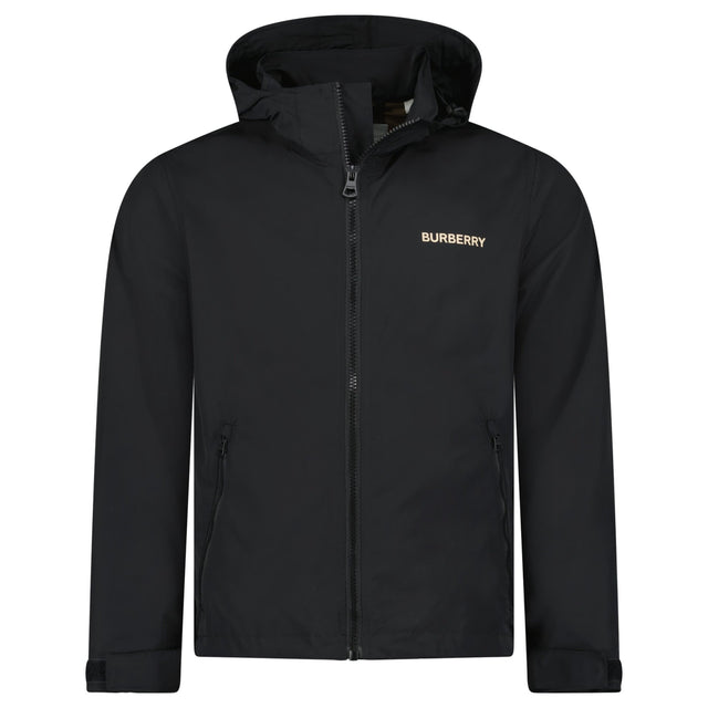 Burberry 'Hargrave' Zip - Up Logo Hooded Rain Jacket Black - Boinclo - Outlet Sale Under Retail