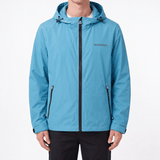 Burberry 'Hargrave' Zip-Up Logo Hooded Rain Jacket Turquoise - Boinclo - Outlet Sale Under Retail