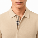 Burberry 'Hartford' Check Placket Polo Beige - Boinclo - Outlet Sale Under Retail