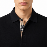 Burberry 'Hartford' Check Placket Polo Black - Boinclo - Outlet Sale Under Retail