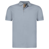 Burberry 'Hartford' Check Placket Polo Gale Blue - Boinclo - Outlet Sale Under Retail