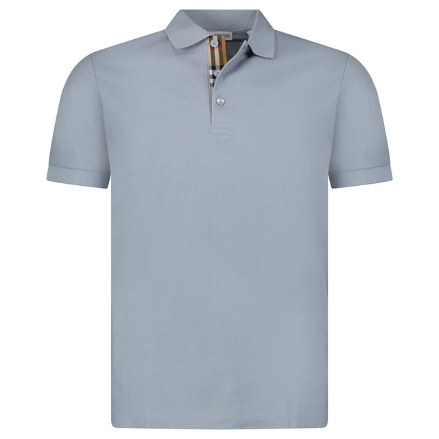 Burberry 'Hartford' Check Placket Polo Gale Blue - Boinclo - Outlet Sale Under Retail