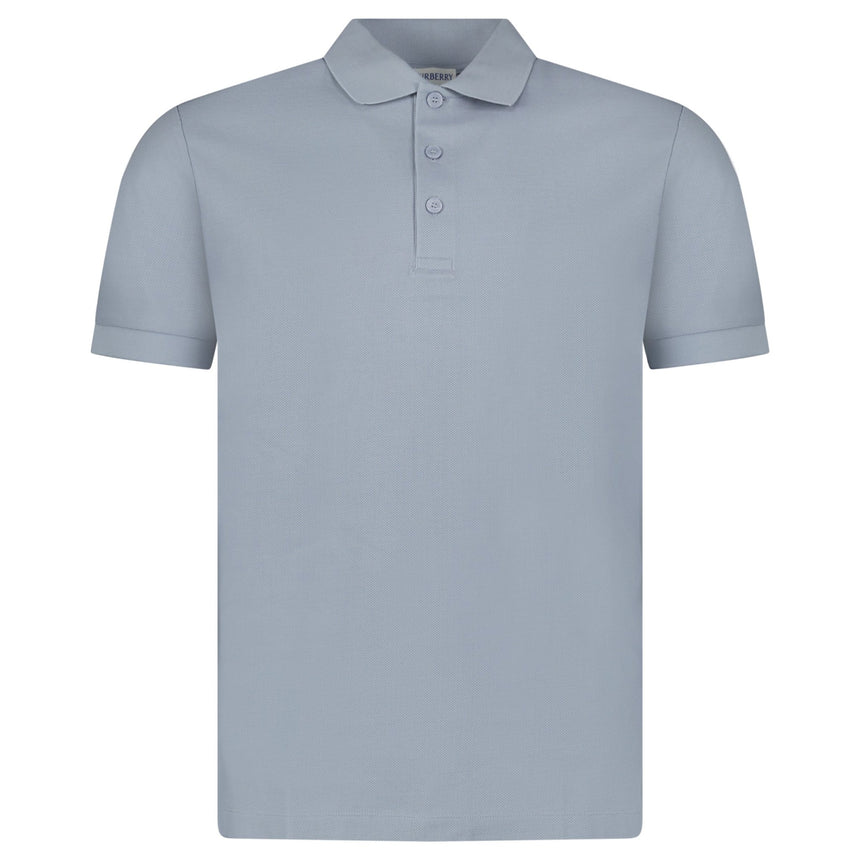 Burberry 'Hartford' Check Placket Polo Gale Blue - Boinclo - Outlet Sale Under Retail