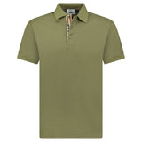 Burberry 'Hartford' Check Placket Polo Olive - Boinclo - Outlet Sale Under Retail