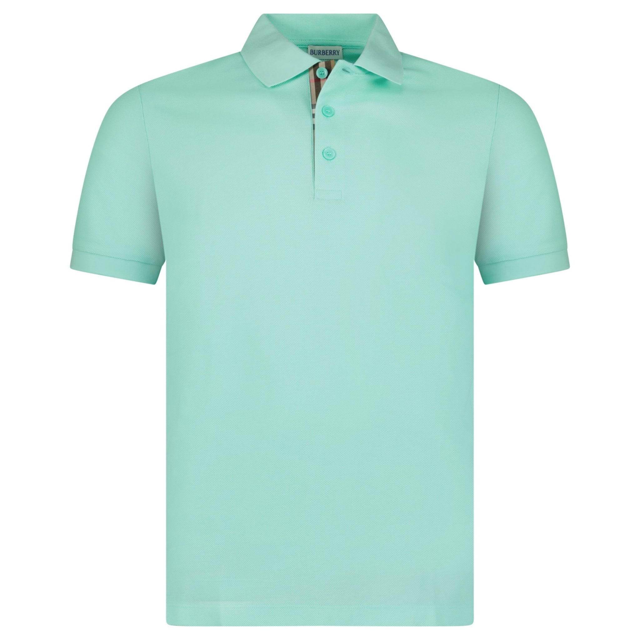 Color variation of Burberry 'Hartford' Check Placket Polo Summer Mint