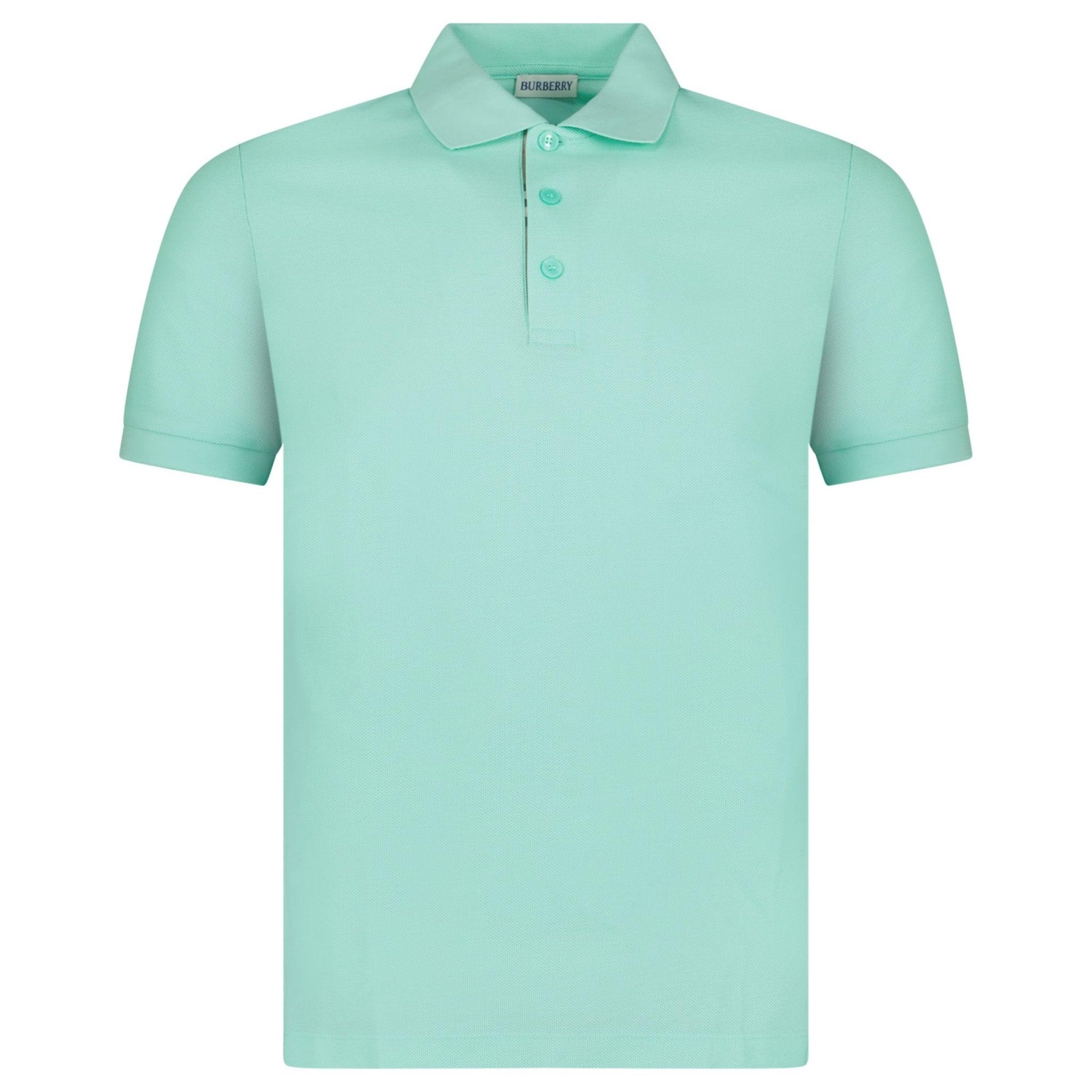 Burberry 'Hartford' Check Placket Polo Summer Mint - Outlet Sale