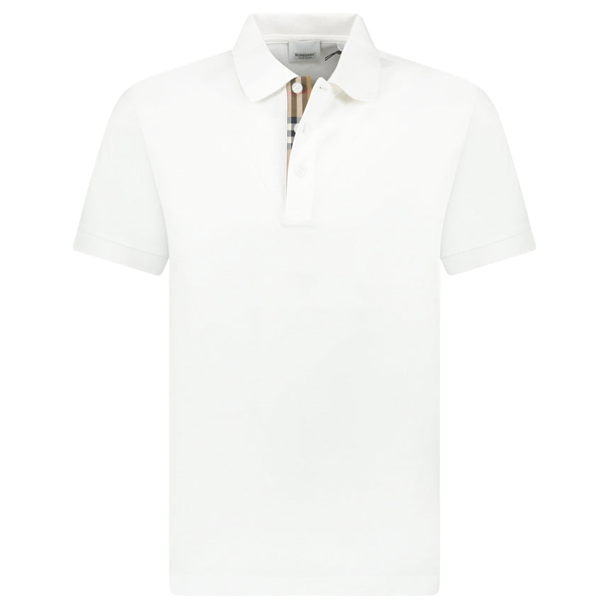 Burberry 'Hartford' Check Placket Polo White - Boinclo - Outlet Sale Under Retail