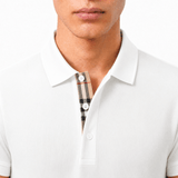 Burberry 'Hartford' Check Placket Polo White - Boinclo - Outlet Sale Under Retail