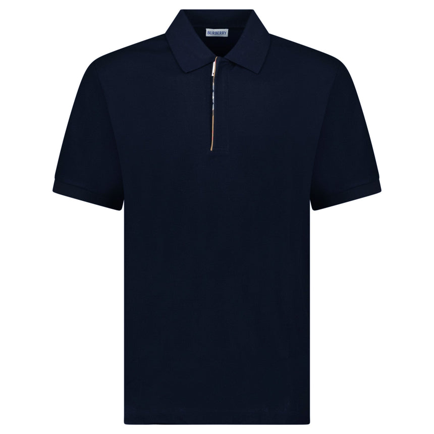 Burberry 'Hartford' Check Placket Zip Polo Navy - Boinclo - Outlet Sale Under Retail