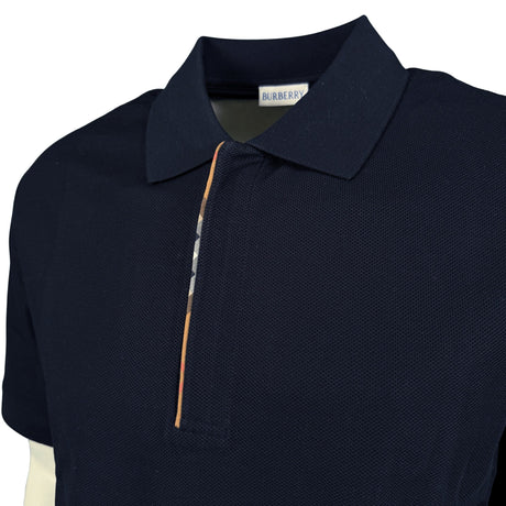 Burberry 'Hartford' Check Placket Zip Polo Navy - Boinclo - Outlet Sale Under Retail