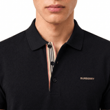 Burberry 'Hartford' Embroidery Logo Check Polo Black - Boinclo - Outlet Sale Under Retail