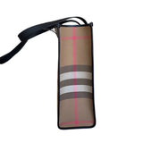 Burberry House Check Vertical Tote Bag in Taupe Brown - Boinclo - Outlet Sale Under Retail