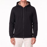 Burberry 'Hove' check Hood Embroidery Logo Hoodie Zip Sweatshirt Black - Boinclo - Outlet Sale Under Retail