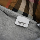 Burberry 'Hove' check Hood Embroidery Logo Hoodie Zip Sweatshirt Grey - Boinclo - Outlet Sale Under Retail