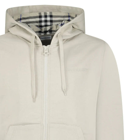 Burberry 'Hove' check Hood Embroidery Logo Hoodie Zip Sweatshirt Lichen - Boinclo - Outlet Sale Under Retail