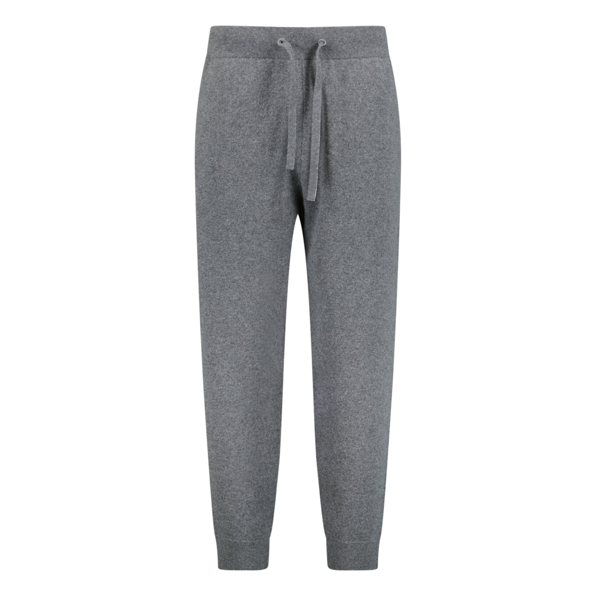 Burberry 'Hunton' Knitted Cuffed Cashmere Sweatpants Grey