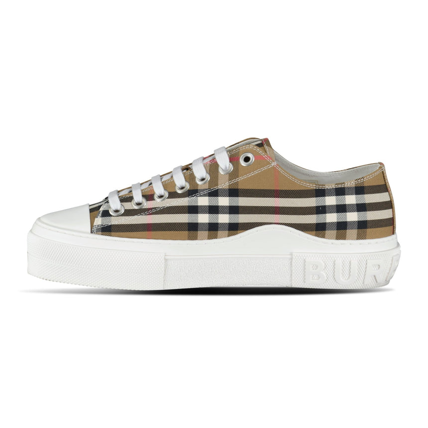 Burberry 'Jack Low' Check Trainers Taupe Brown - Boinclo - Outlet Sale Under Retail