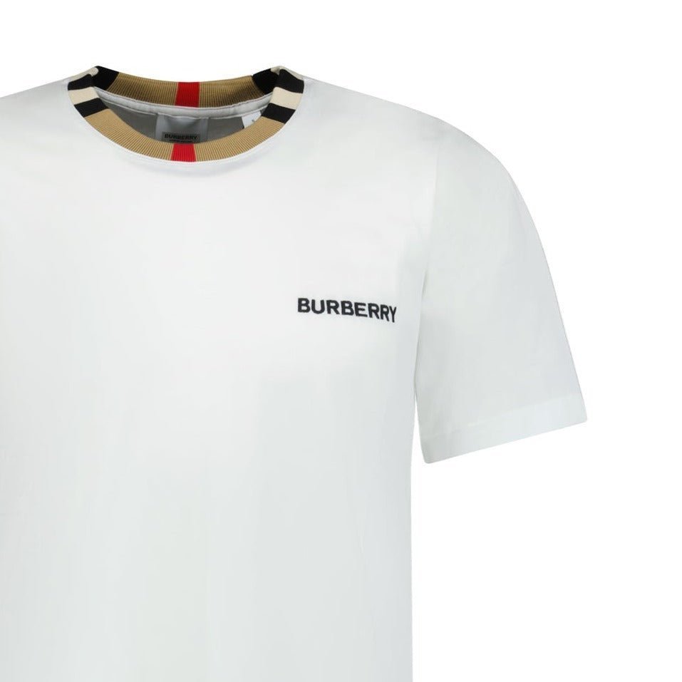 Burberry Jayson Check T Shirt White Outlet Sale Always Under Retail Boinclo