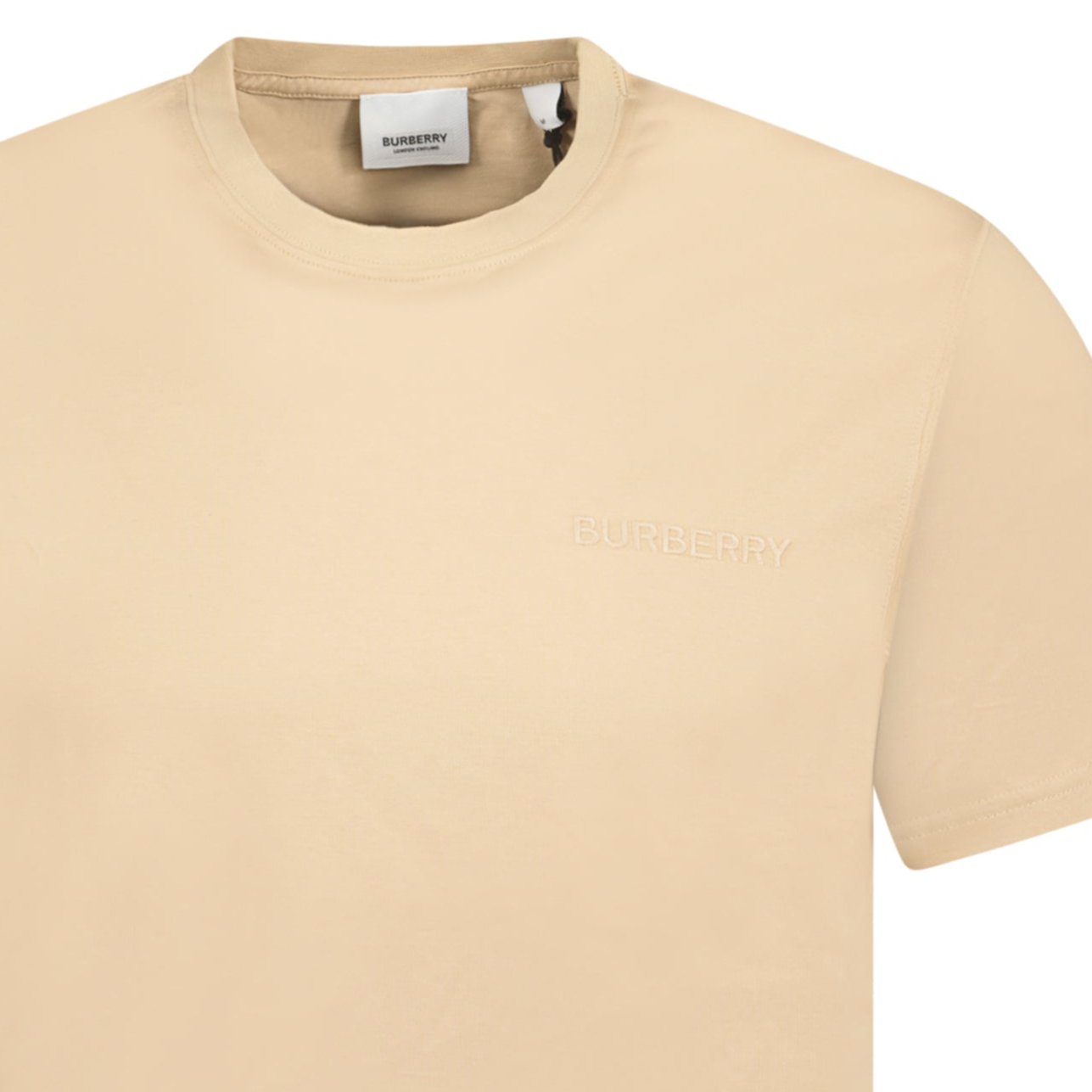 Jenson Crew Neck Logo T Shirt Soft Fawn