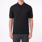 Burberry 'Kieran' Knit Polo-Shirt Black - Boinclo - Outlet Sale Under Retail