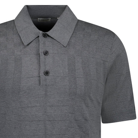 Burberry 'Kieran' Knit Polo - Shirt Grey - Boinclo - Outlet Sale Under Retail