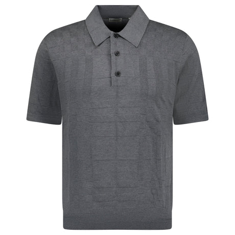 Burberry 'Kieran' Knit Polo - Shirt Grey - Boinclo - Outlet Sale Under Retail