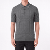 Burberry 'Kieran' Knit Polo-Shirt Grey - Boinclo - Outlet Sale Under Retail