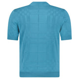 Burberry 'Kieran' Knit Polo-Shirt Turquoise - Boinclo - Outlet Sale Under Retail