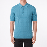 Burberry 'Kieran' Knit Polo-Shirt Turquoise - Boinclo - Outlet Sale Under Retail
