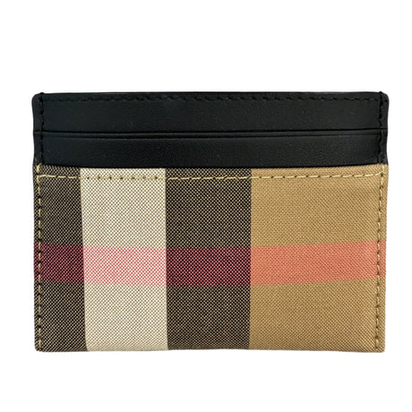 Burberry Leather & Canvas Classic Check Card Holder - Boinclo - Outlet Sale Under Retail