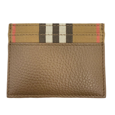 Burberry Leather & Canvas Classic Check Card Holder Brown - Boinclo - Outlet Sale Under Retail