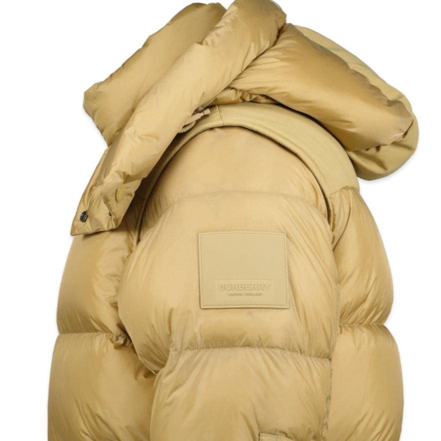 Burberry 'Leeds' Detachable Sleeve Hooded Down Jacket Honey - Boinclo ltd - Outlet Sale Under Retail