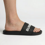 Burberry Logo Tech Furley Sliders Black - Boinclo - Outlet Sale Under Retail