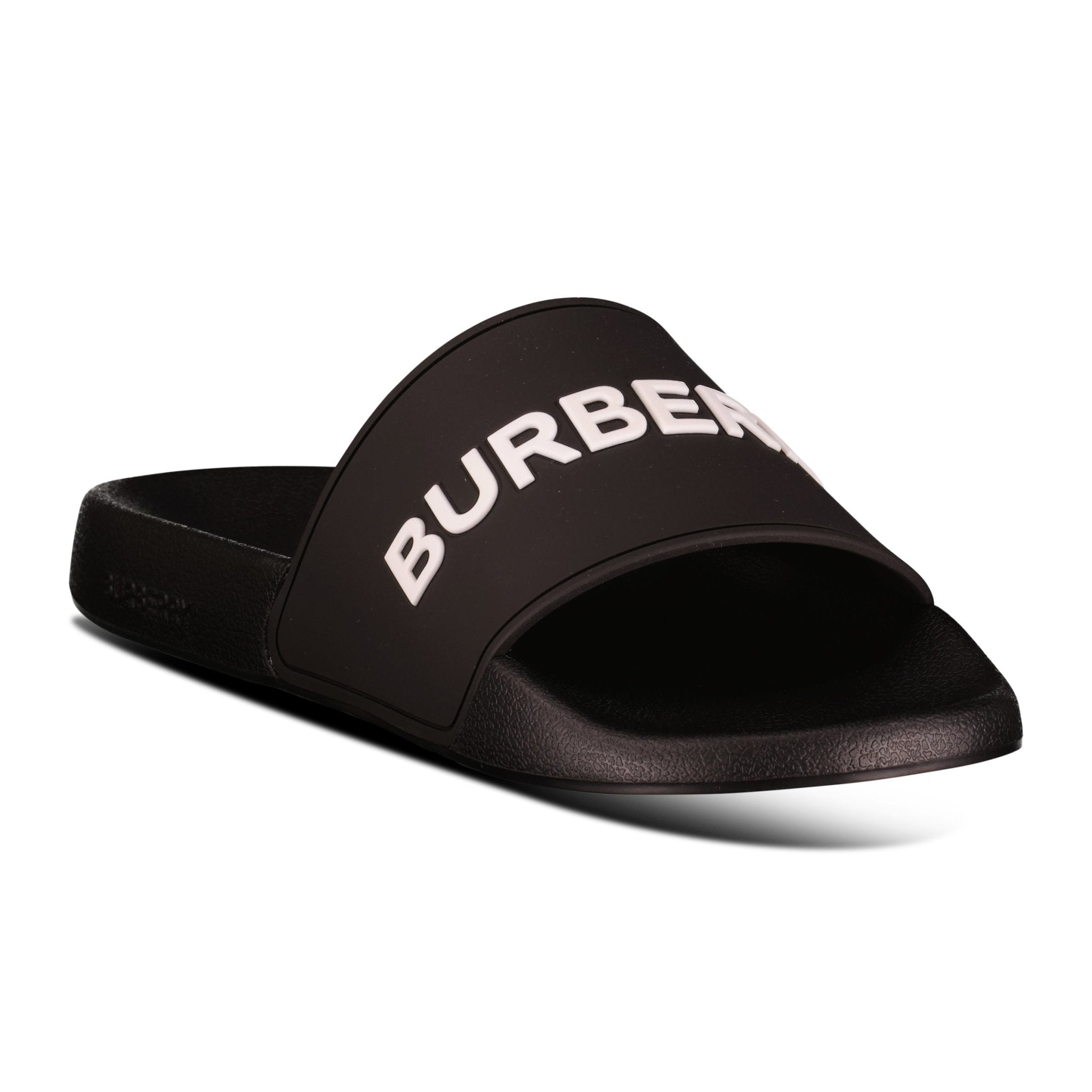 Burberry Logo Tech Furley Sliders Black - Outlet Sale Under Retail