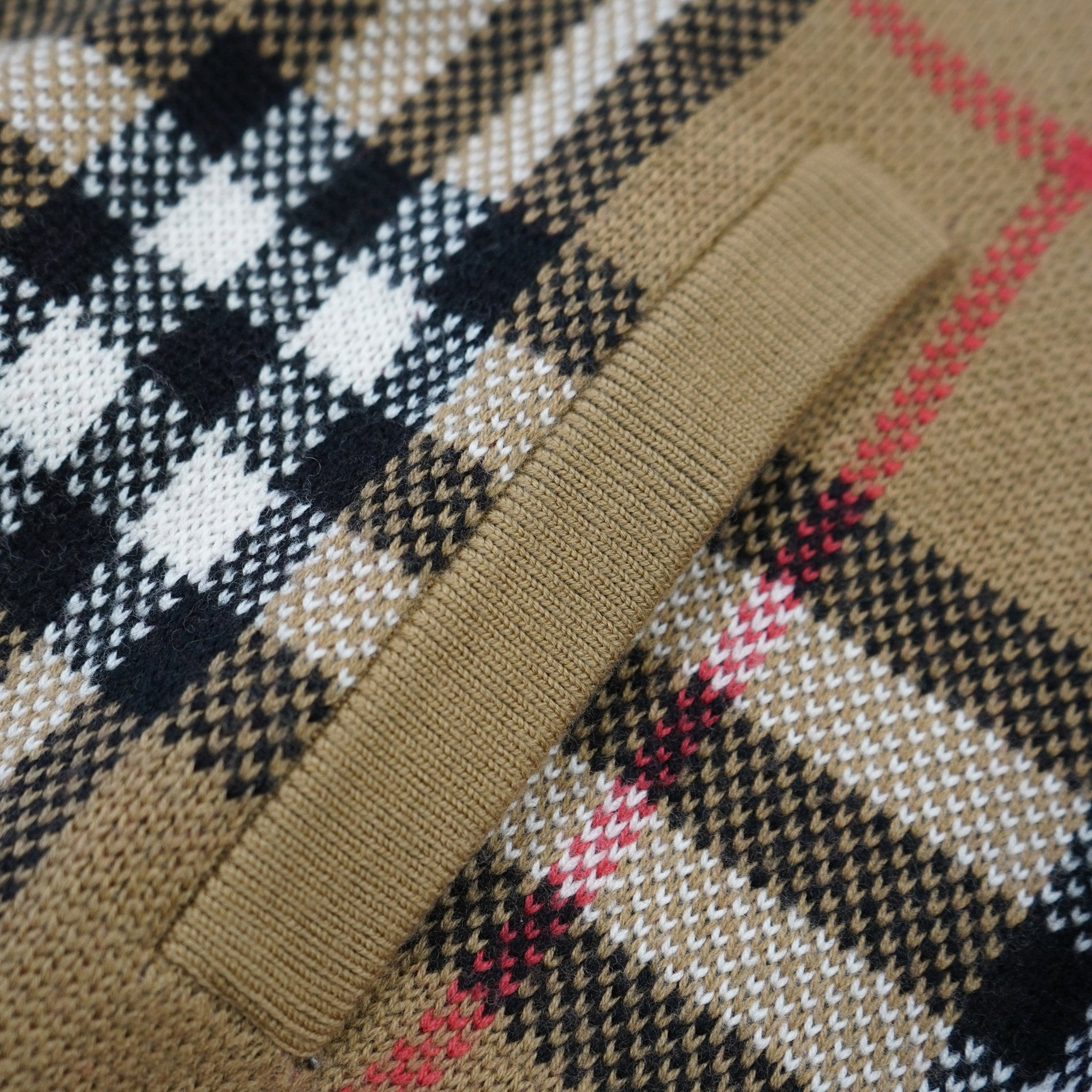 Burberry 'Morland' Knitted Wool Bomber Jacket Taupe Brown - Outlet