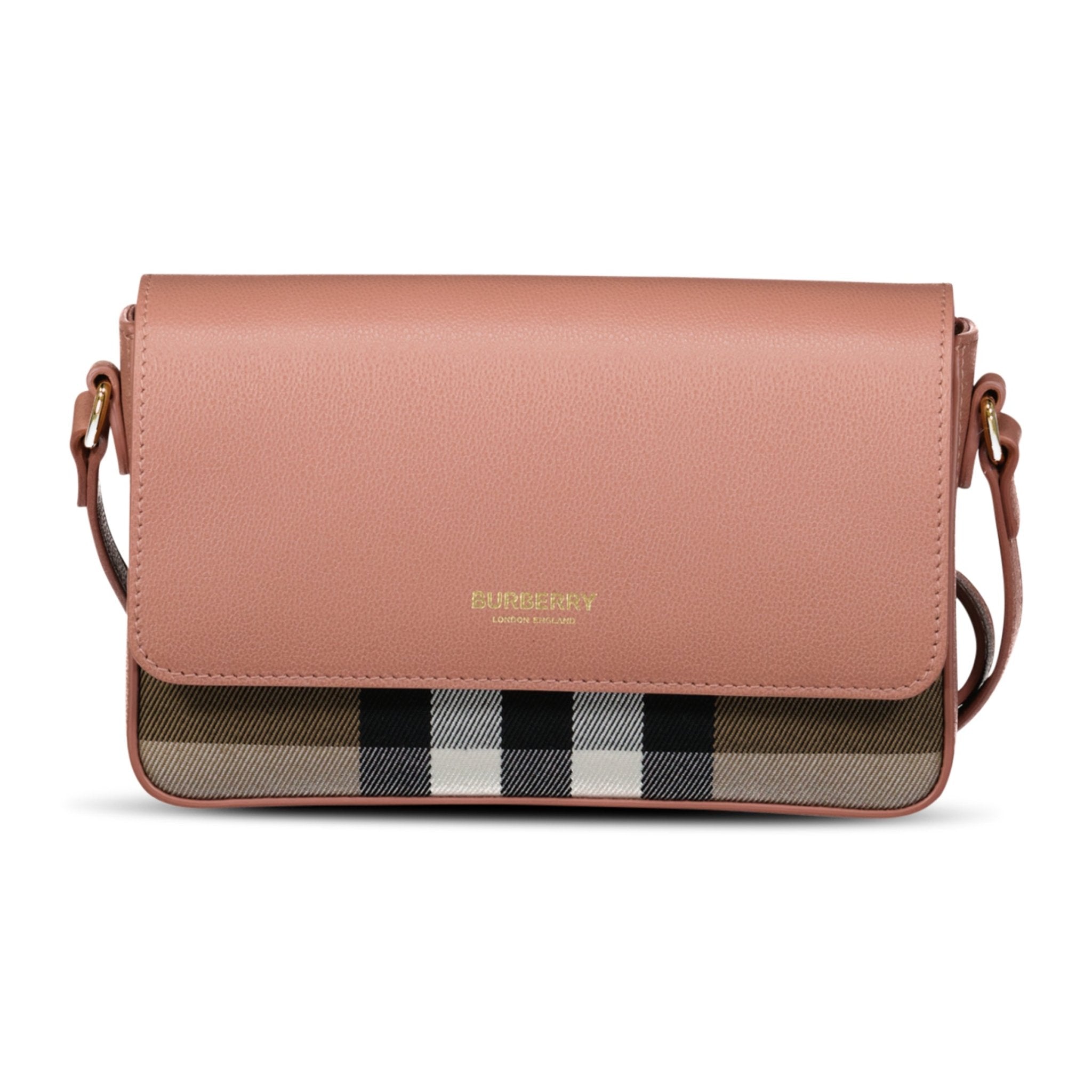 Burberry 'New Hampshire' Leather Shoulder Bag Dark Rosewood Pink