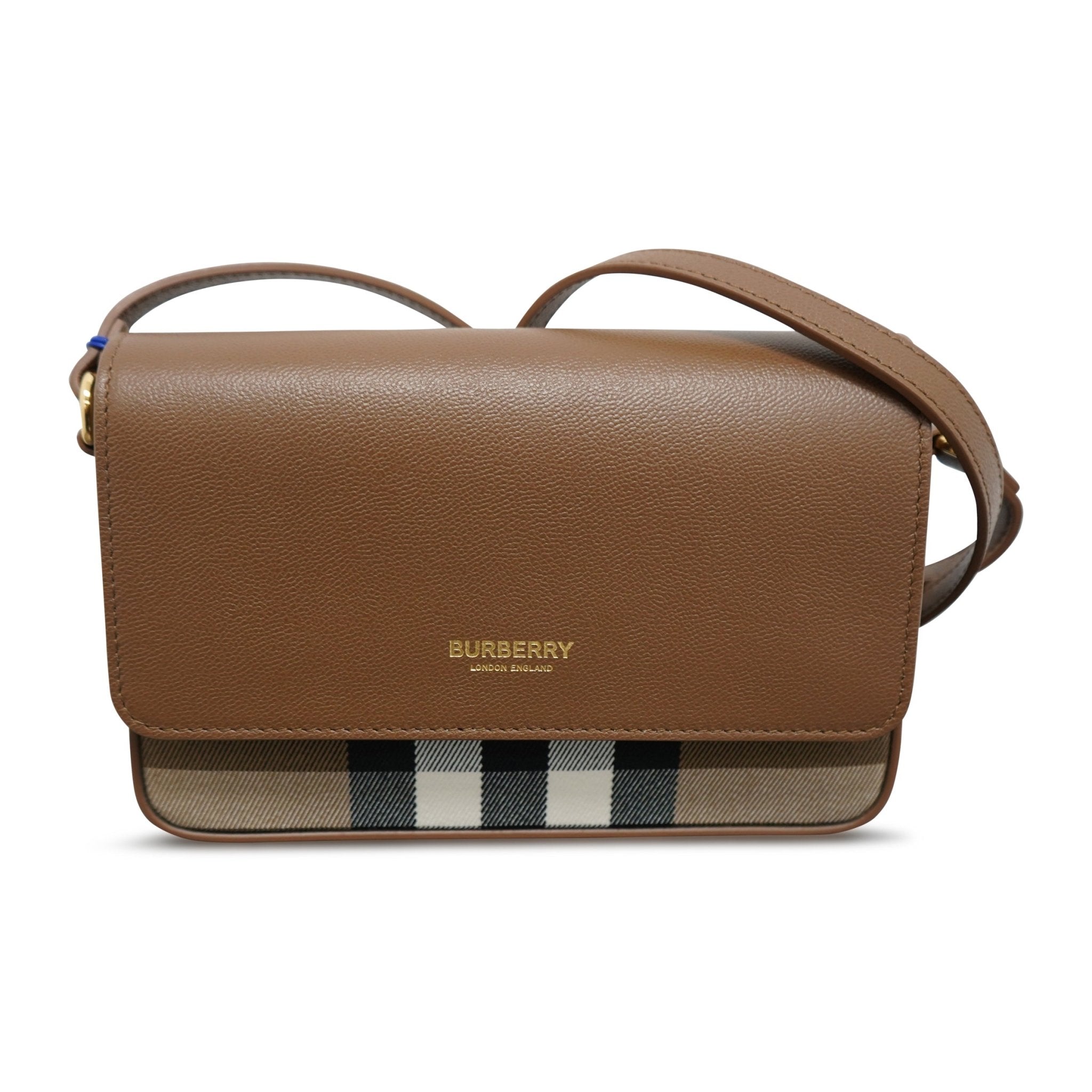 Burberry bags brown leather online