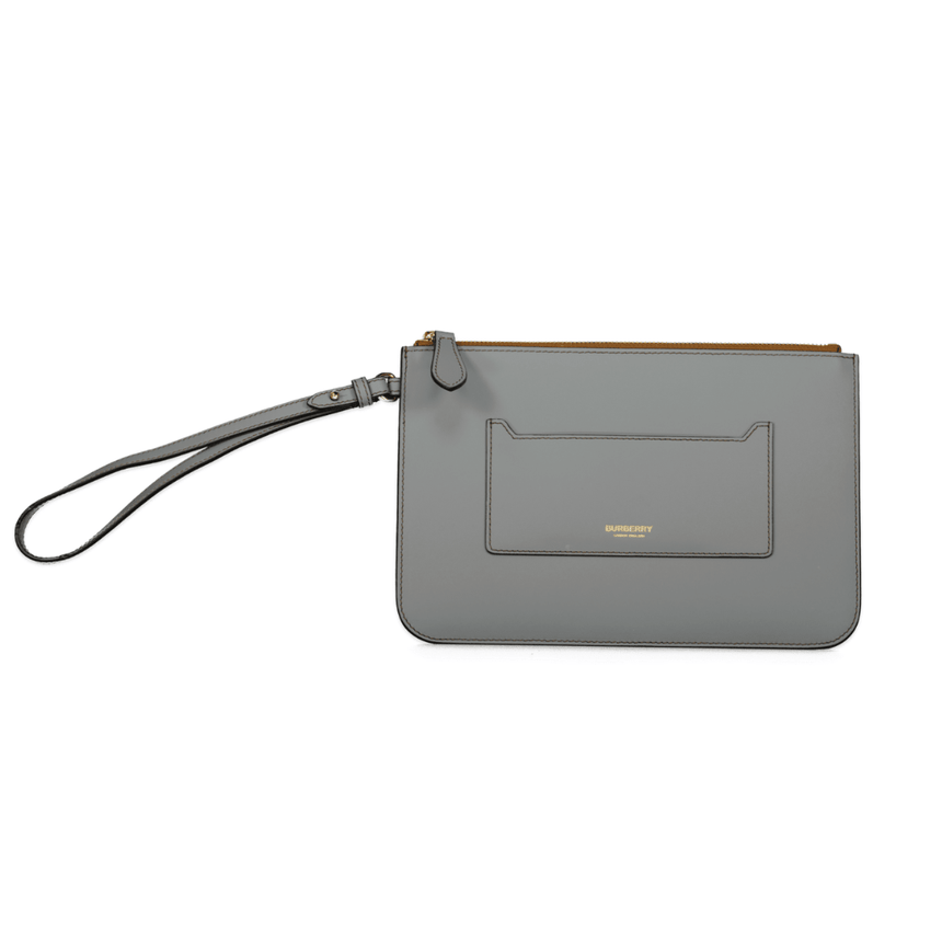 Burberry New Peyton Leather Clutch Bag in Grey - Boinclo - Outlet Sale Under Retail