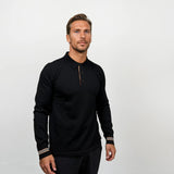 Burberry 'Pace' Signature Stripe Wool Polo Black - Boinclo - Outlet Sale Under Retail