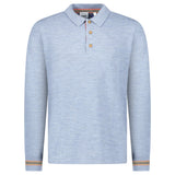 Burberry 'Pace' Signature Stripe Wool Polo Mid Blue - Boinclo - Outlet Sale Under Retail