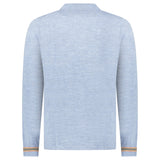 Burberry 'Pace' Signature Stripe Wool Polo Mid Blue - Boinclo - Outlet Sale Under Retail