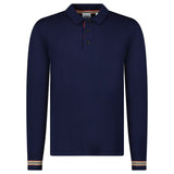 Burberry 'Pace' Signature Stripe Wool Polo Navy - Boinclo - Outlet Sale Under Retail