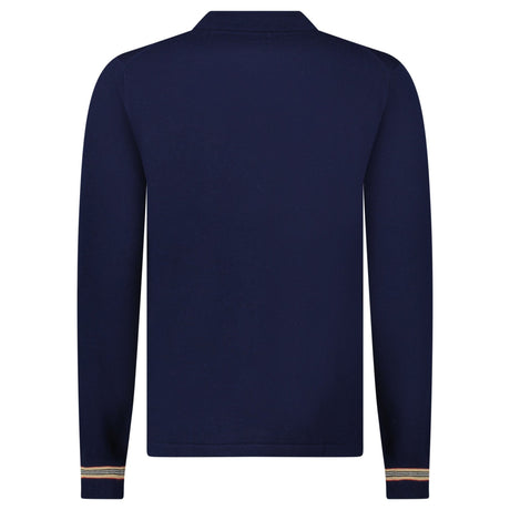 Burberry 'Pace' Signature Stripe Wool Polo Navy - Boinclo - Outlet Sale Under Retail