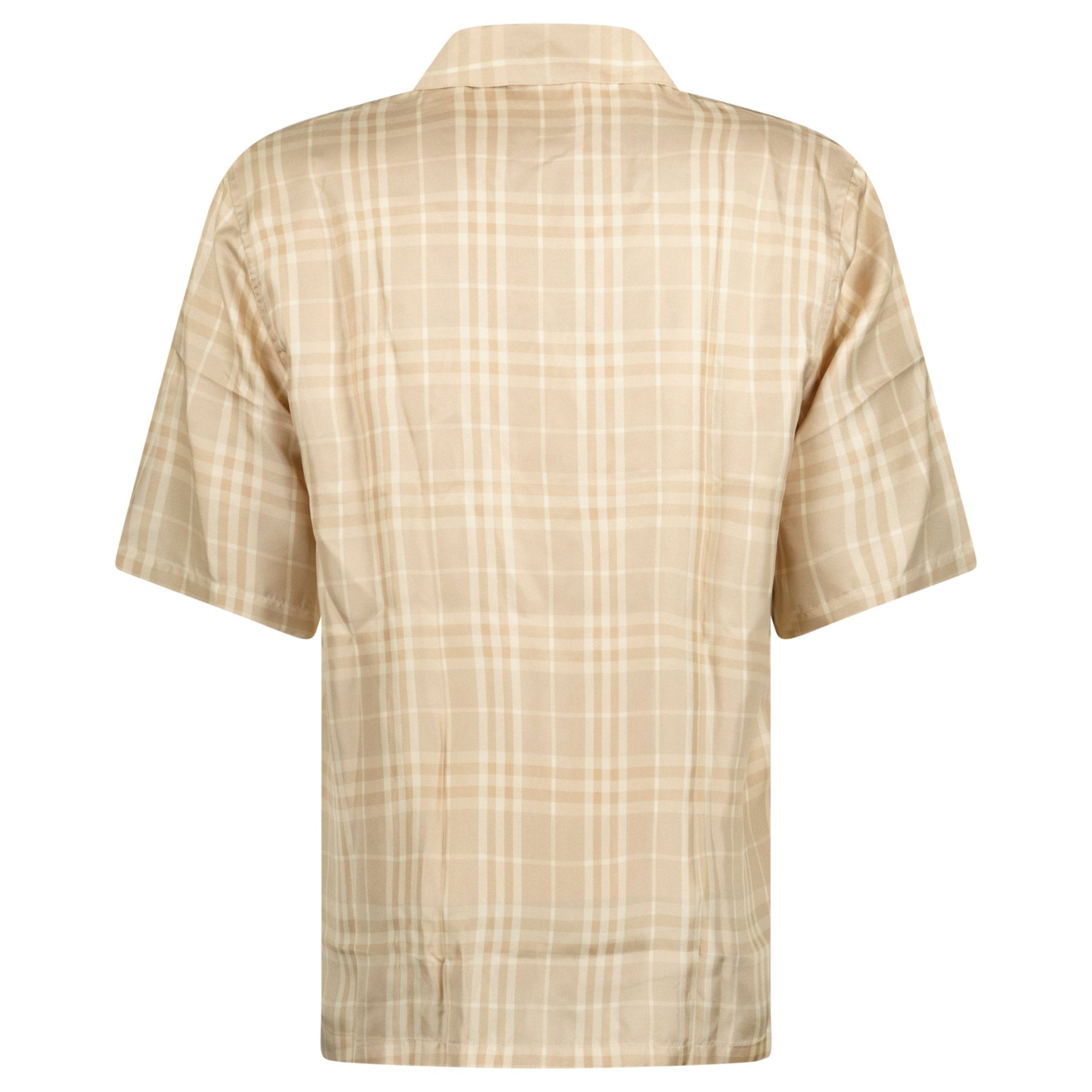 Burberry Prestonwood Silk Button Up Check Shirt Beige Outlet Sale Always Under Retail Boinclo