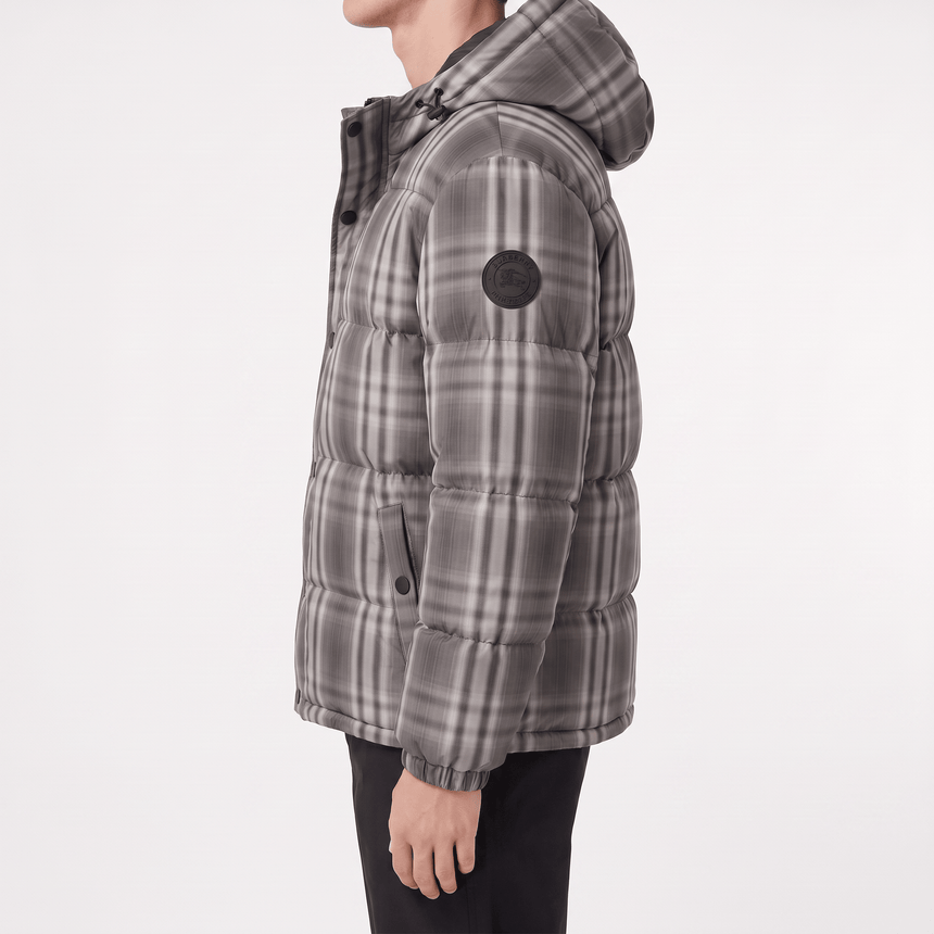 Burberry Snowdonia Check Puffer Jacket in Black Check - Boinclo - Outlet Sale Under Retail