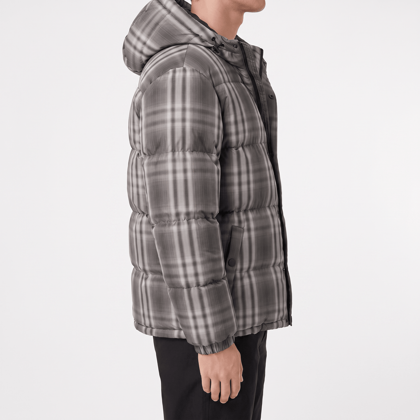 Burberry Snowdonia Check Puffer Jacket in Black Check - Boinclo - Outlet Sale Under Retail